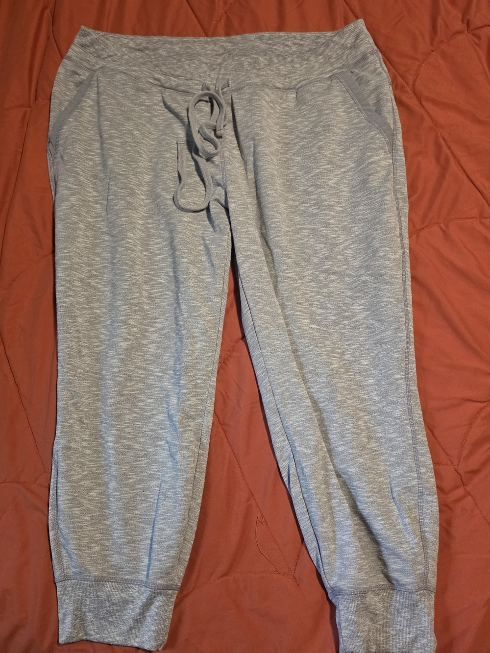 Athleta Heather Gray Drawstring Track Joggers